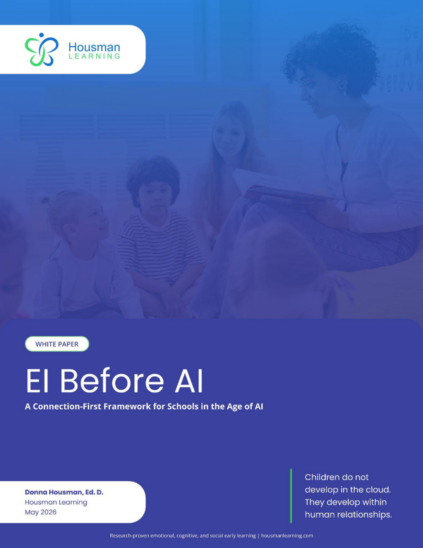 EI Before AI white paper cover, Housman Learning
